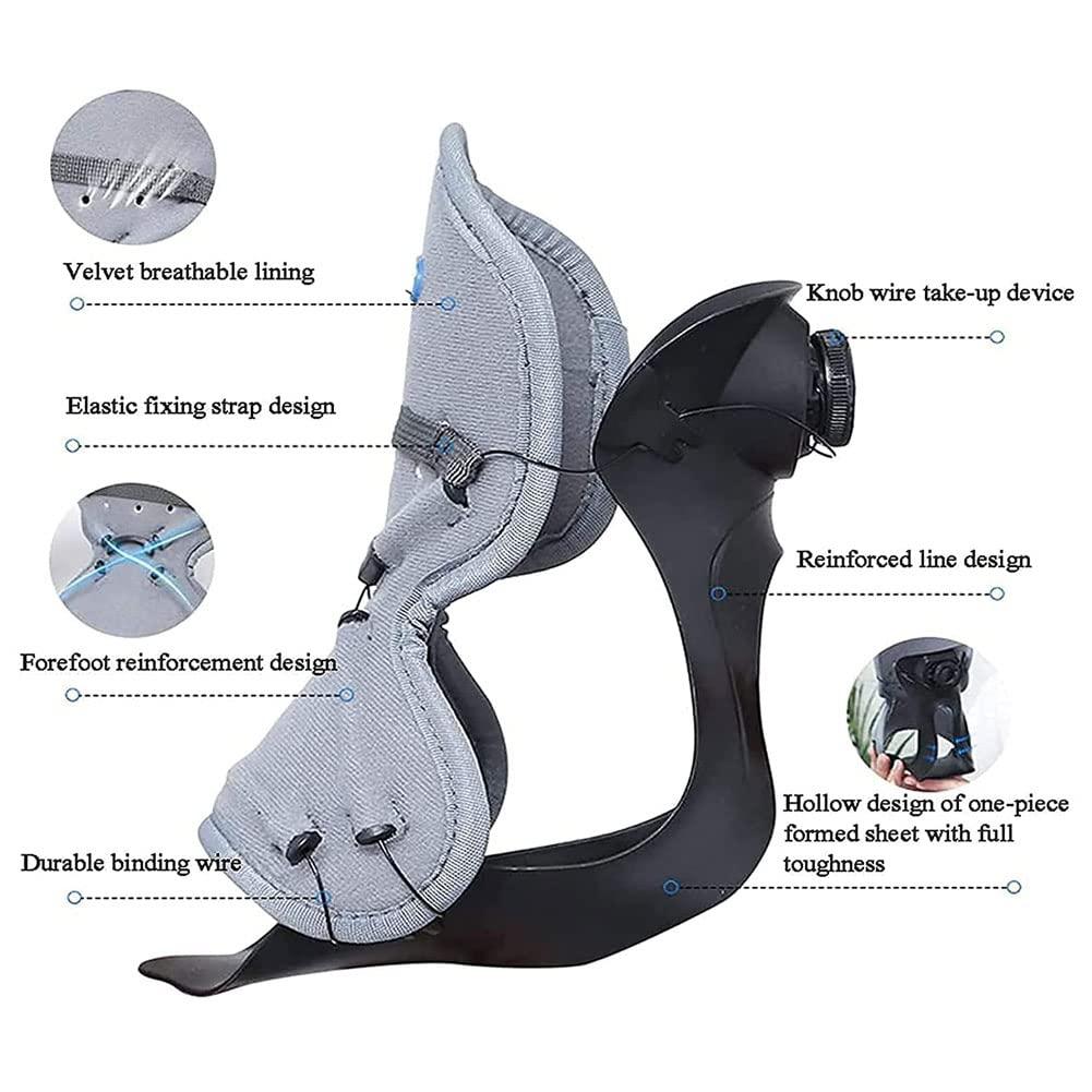 FBFFB AFO Ankle Orthosis, Foot Drop Brace for Walking, BOA Tether Knob Adjustment, Bionic Foot Structure That Fits The Foot, for Running, Basketball, Injury Recovery (Right Foot Large)