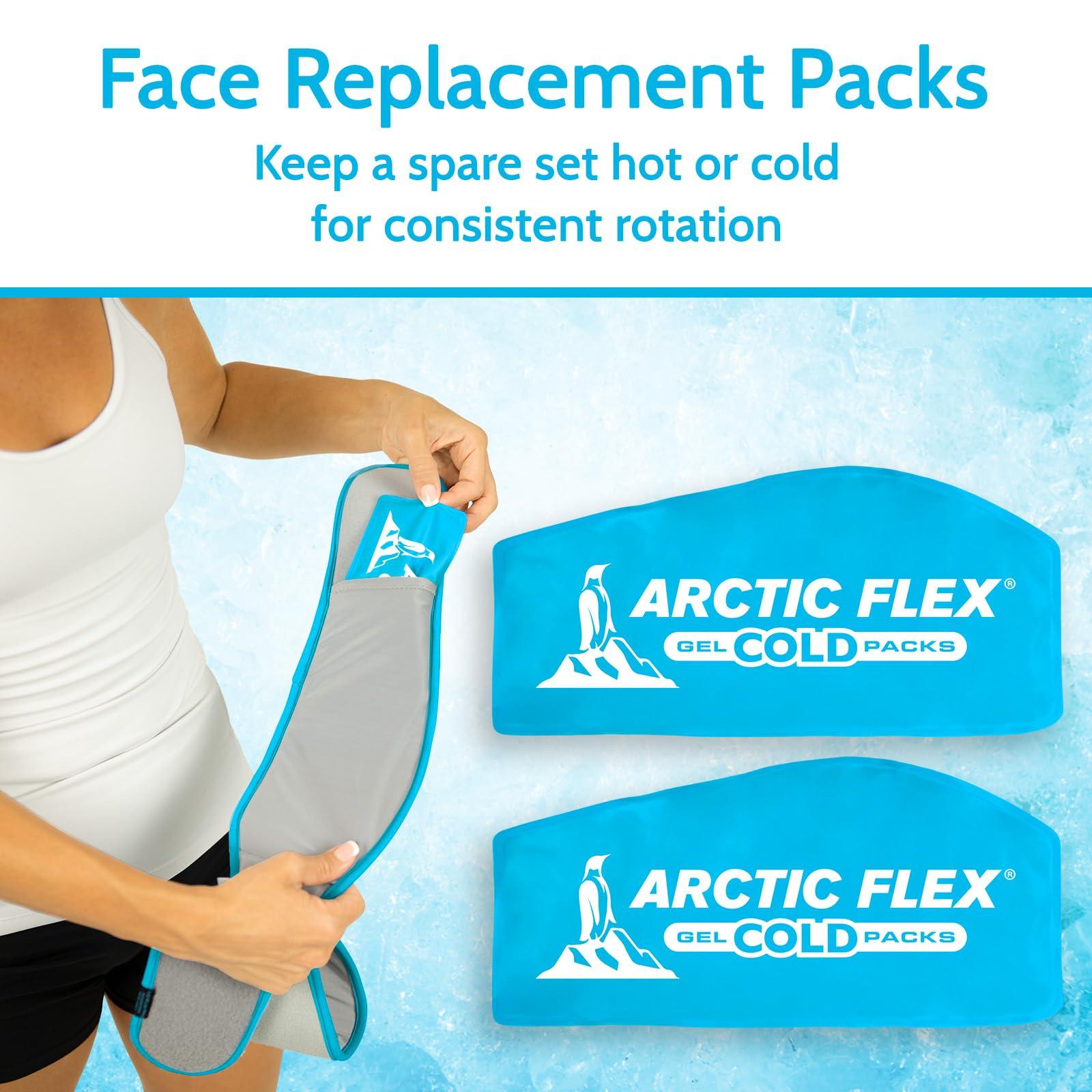 Arctic Flex Arctic Flex Gel Replacement Packs - Gel Ice Packs Reusable for Face Ice Brace - Hot and Cold Gel Ice Pack for Injuries, Pain Relief, Swelling - Flexible Therapy Compression Wrap - Athletic, Women, Men