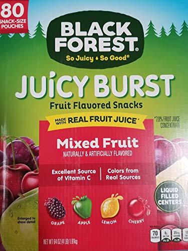 Black Forest Black Forest Fruit Snacks Juicy Bursts,Mixed Fruit 64 oz ( 80 Pouches )