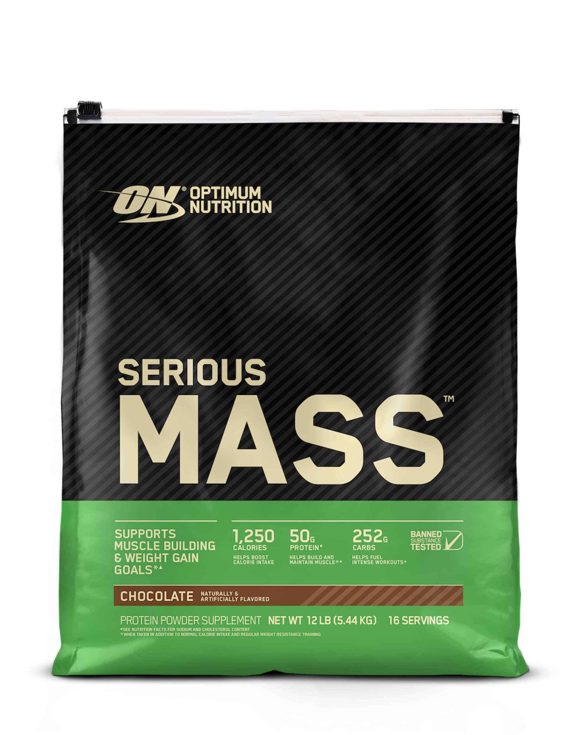 Optimum Nutrition Optimum Nutrition Serious Mass Weight Gainer Protein Powder & Gold Standard 100% Whey Protein Powder, Double Rich Chocolate, 5 Pound (Packaging May Vary)