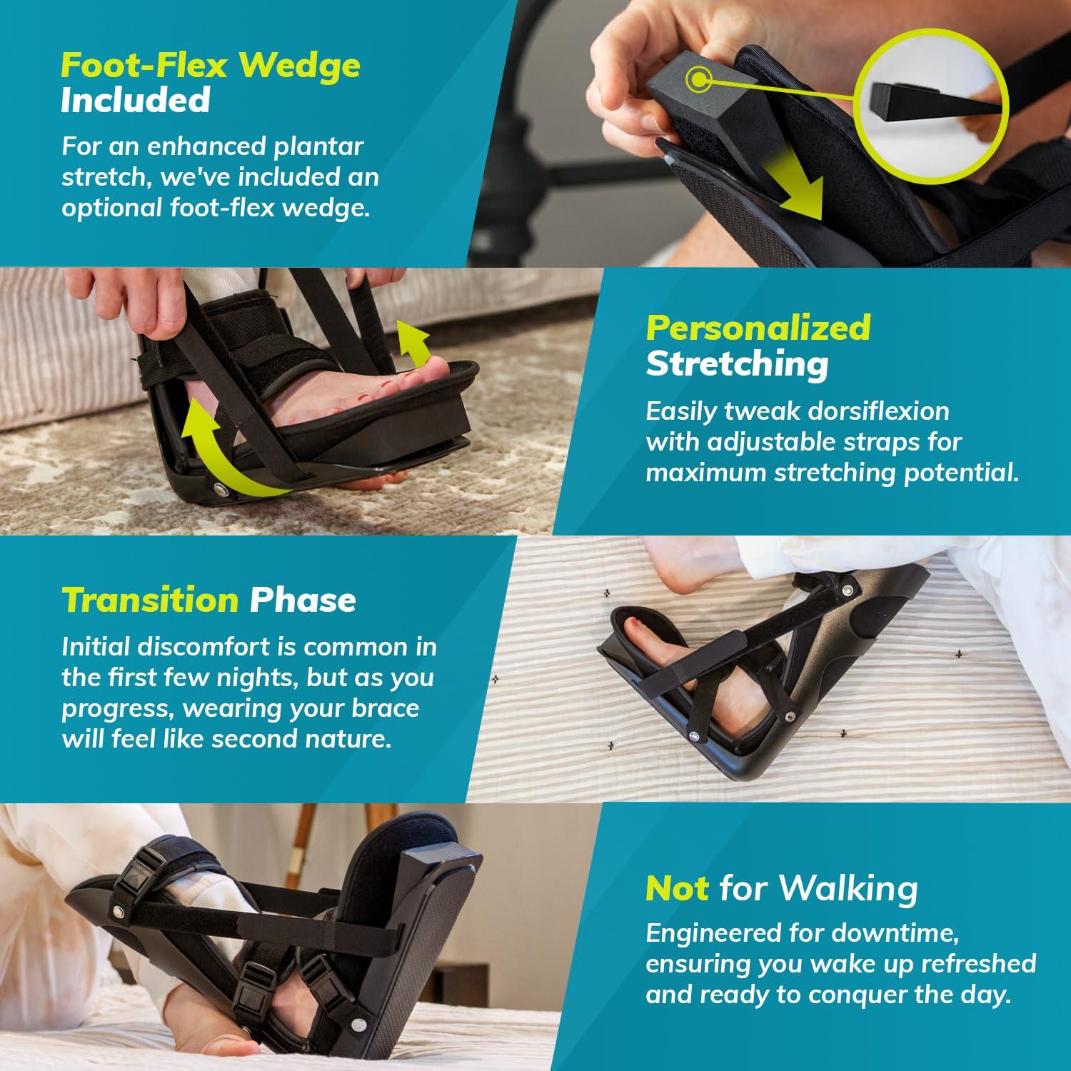 BraceAbility BraceAbility Sleeping Stretch Boot - Plantar Fasciitis Night Foot Splint Adjustable Achilles Tendonitis Brace for Fascia, Tendon and Calf Stretching, Heel and Bone Spur or Arch Pain Treatment (Small)