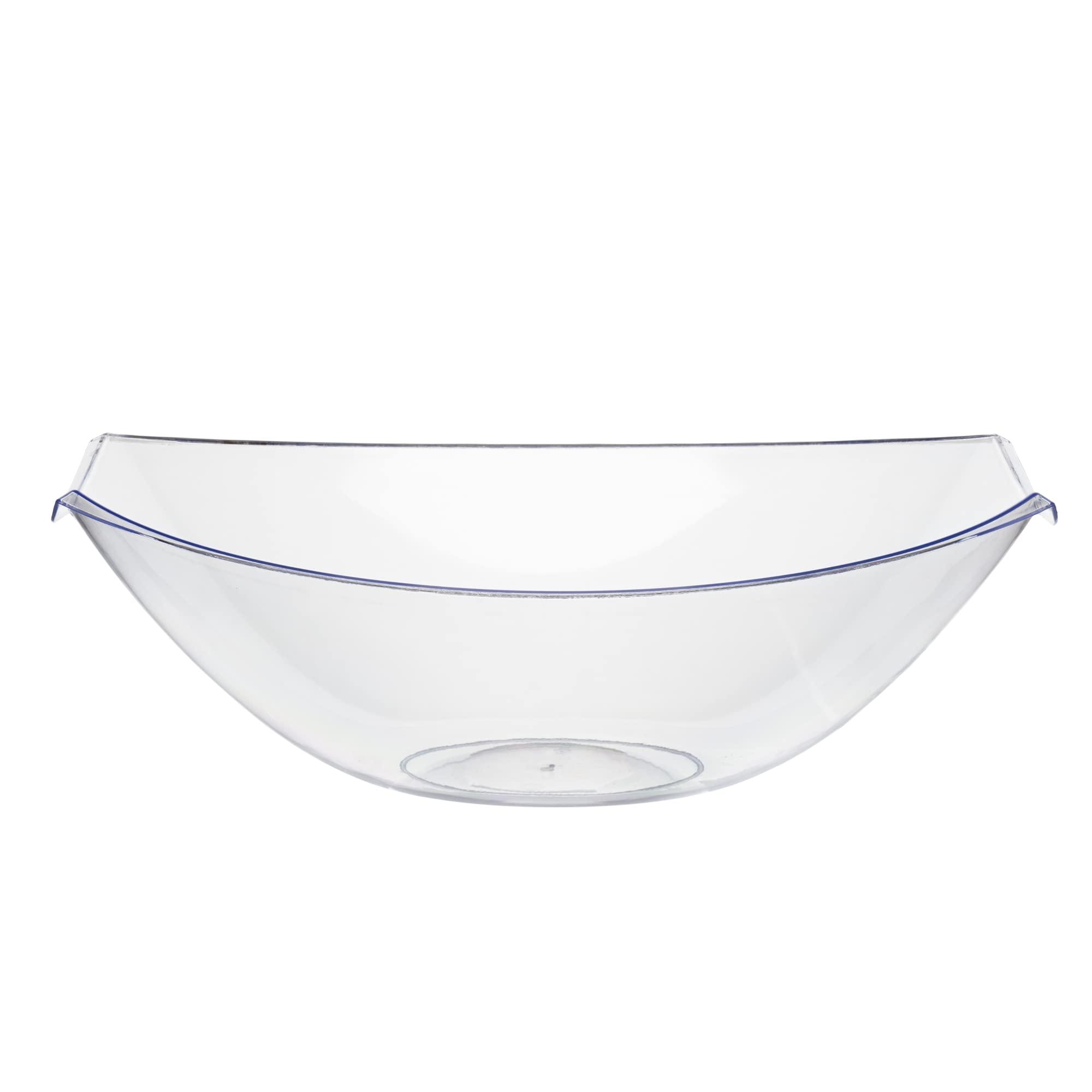 Exquisite Exquisite Pack Of 8 Disposable Plastic Serving Bowls Plastic For Parties Oval | 112 Oz Clear Plastic Bowls For Parties I Disposable Serving Bowls For Salad Bar Buffet | Serving Bowl For Candy & Chips