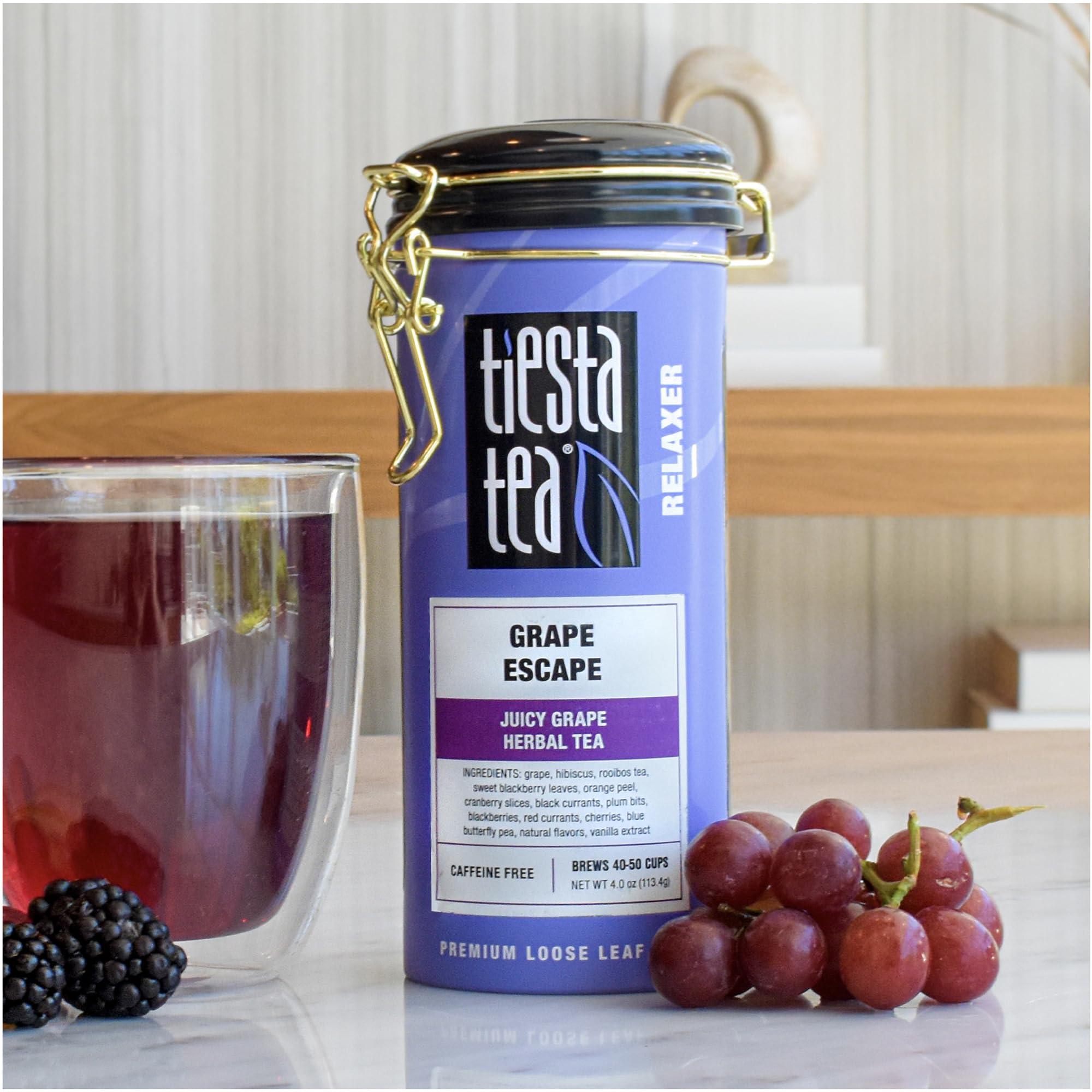 Tiesta Tea Tiesta Tea - Grape Escape | Loose Leaf | Juicy Grape Herbal Tea | Non Caffeinated Fruit Blends | Make Hot or Iced Up to 50 Cups | 4 oz Refillable Tin