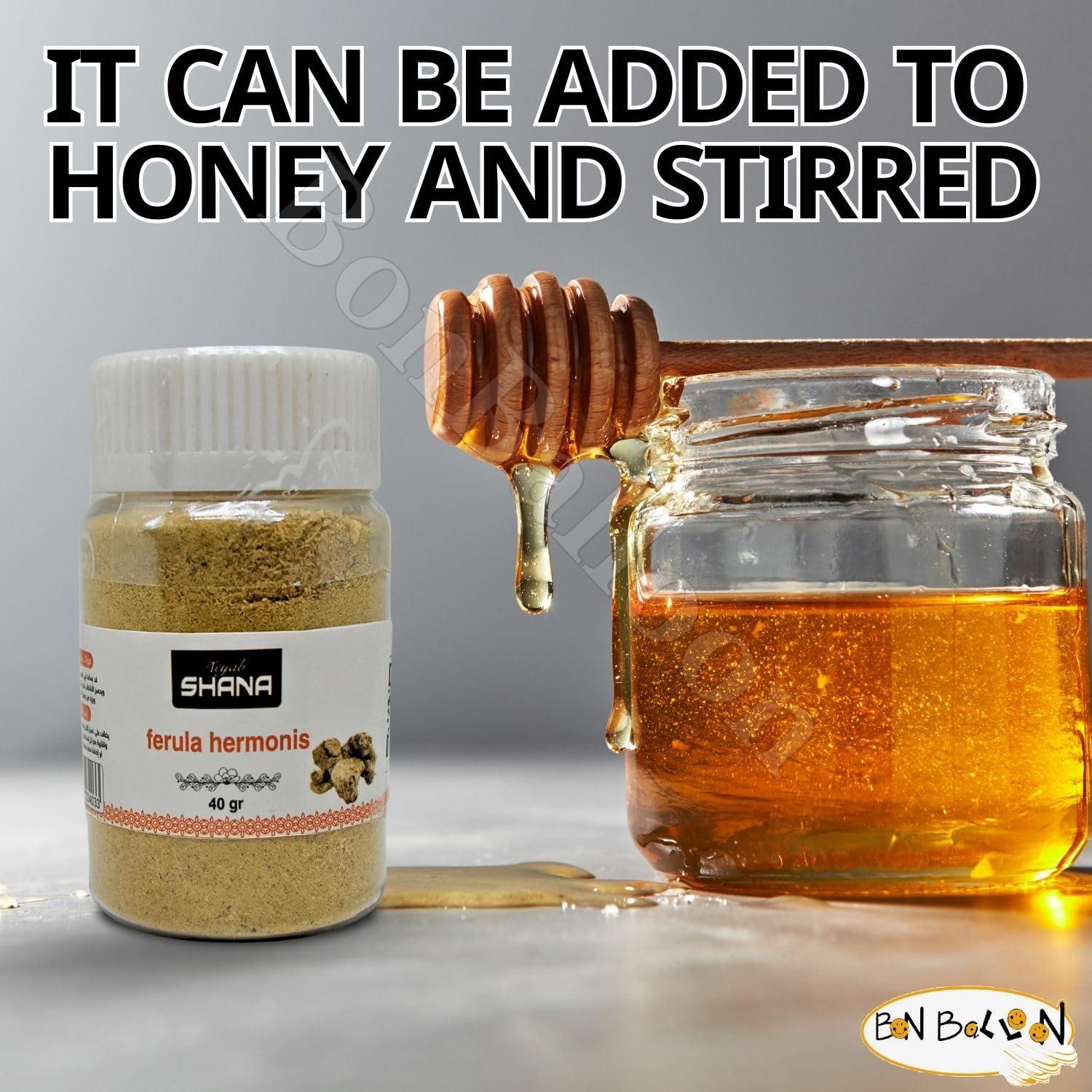 bonballoon Shana Sharsh Al Zaloua (Ferula Hermonis) Powder Egyptian Herbs Natural Herbal Middle East Egypt Arab No Preservatives No Gmo Kosher Halal Nature (3 Pack = 4.23 oz / 120 gm)