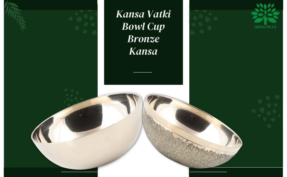 wholelifeobjects wholelifeobjects Bronze Vatki Bowl - Kansa Vatki Cup - Natural Vatki Ayurvedic Detox Foot Massager- Relaxation and Deep Cleaning Ancient Indian Technique | Natural Pack of 1