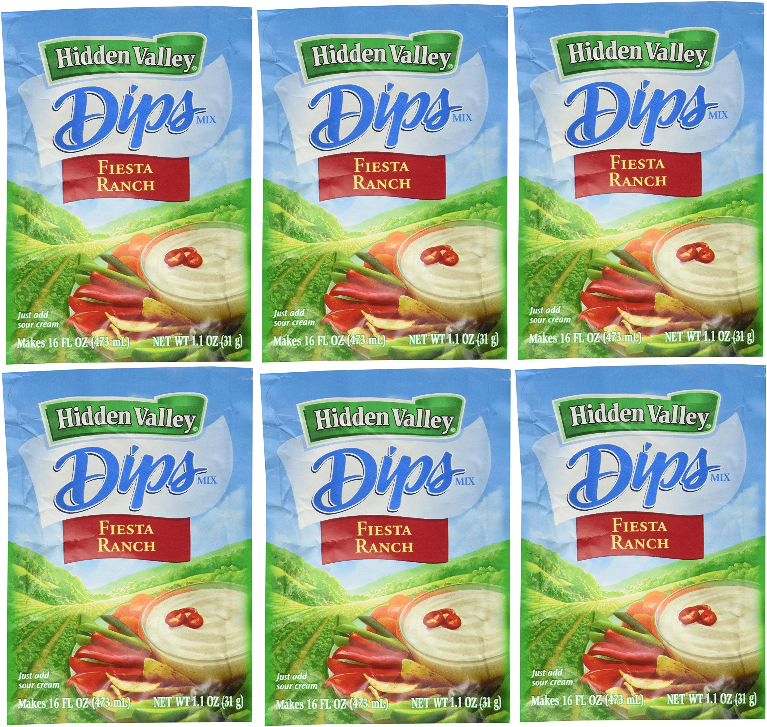 Hidden Valley Hidden Valley Dips Mix, Fiesta Ranch, 1.1 Ounce (Pack of 6)