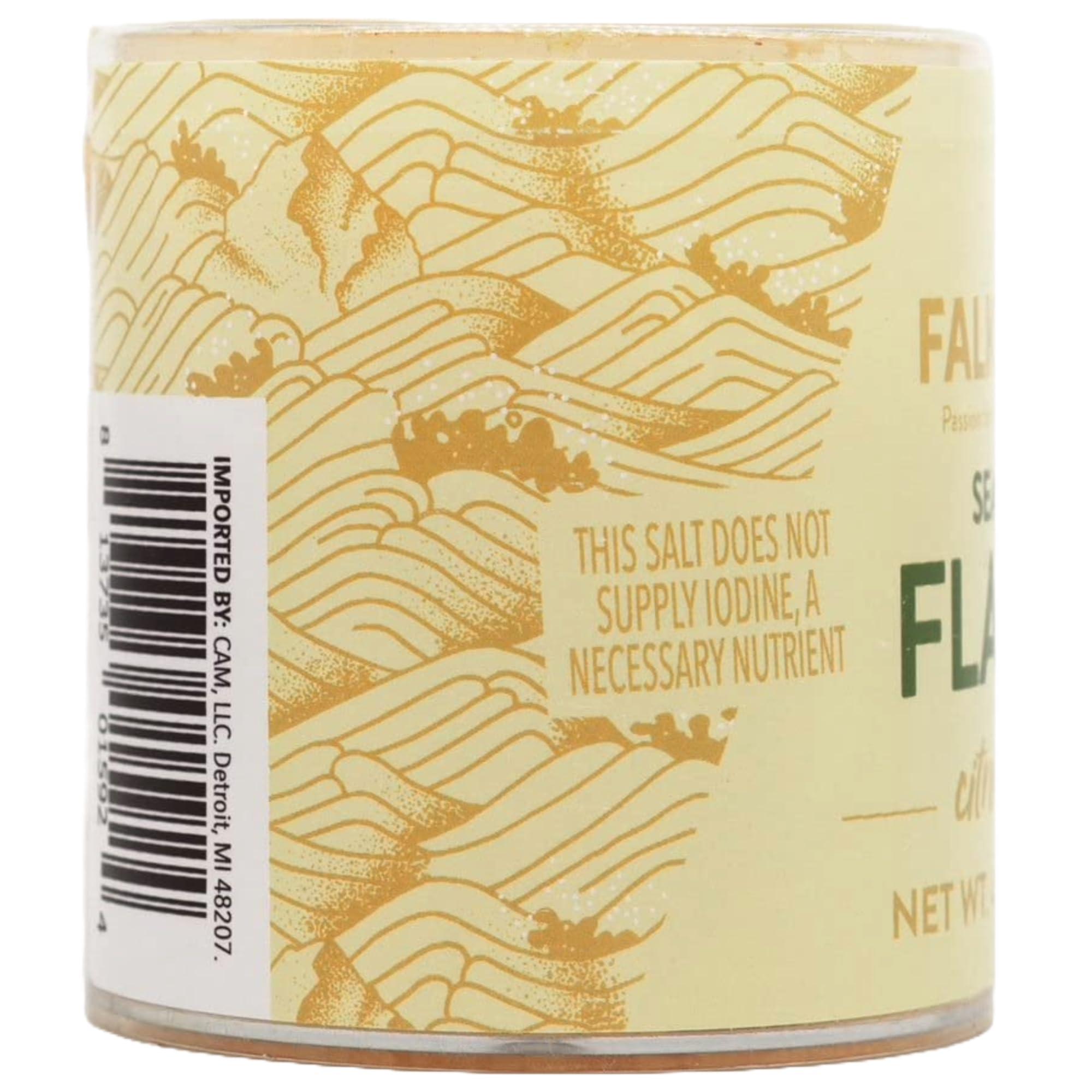 Falksalt FALKSALT Citron Lemon Sea Salt Flakes 4.4oz. | Gourmet Flavored Salt | Handcrafted, Kosher and Halal Certified