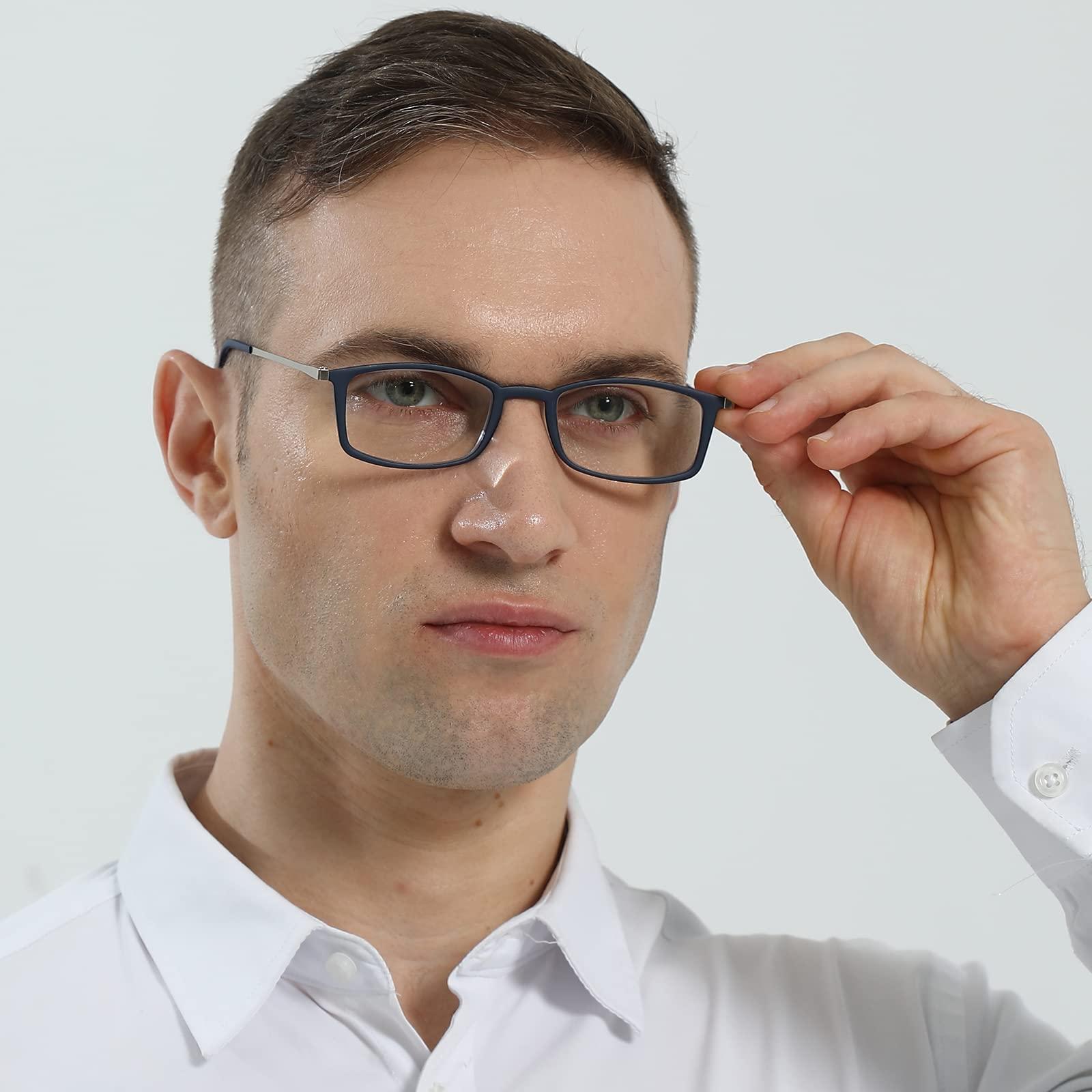 KoKoBin KoKoBin Ultra-thin anti-blue reading glasses, anti-glare glasses (Blue, 1.00)