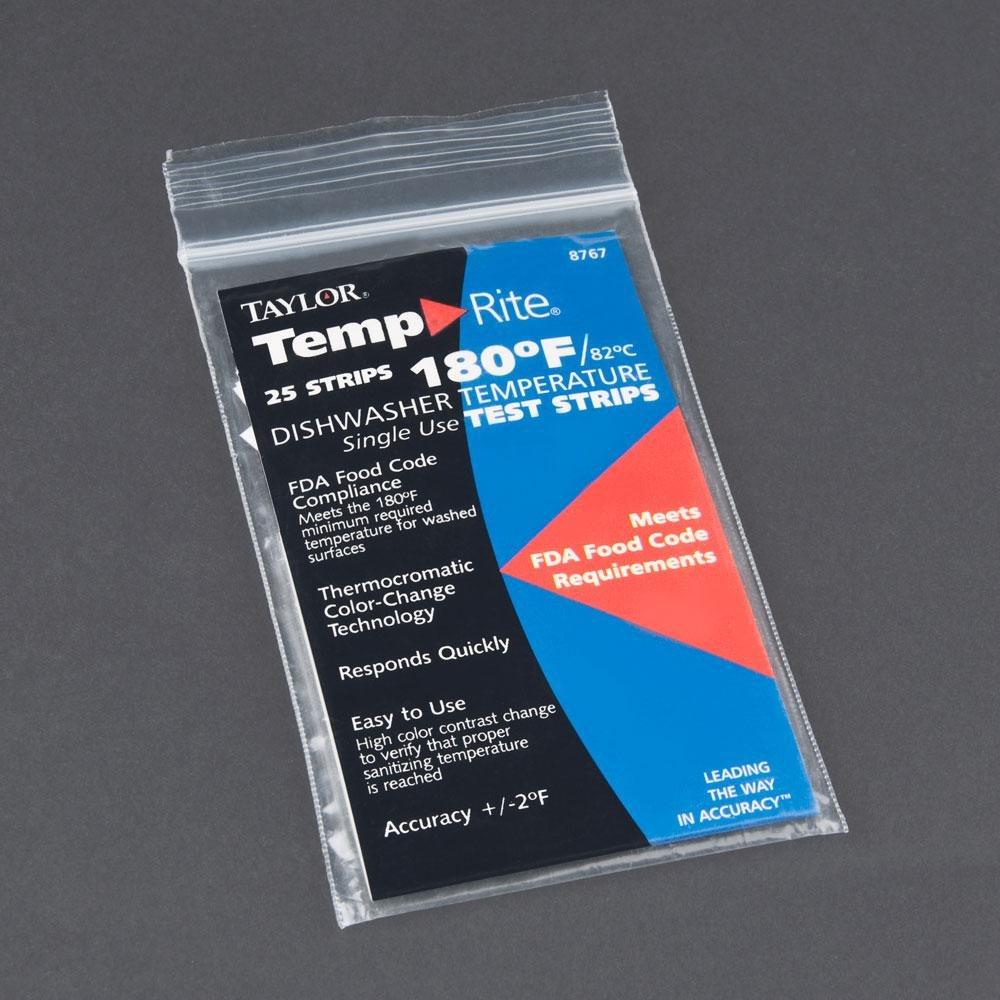 Taylor Taylor Precision TempRite 180° F Dishwasher Temp Strip - Pack = 25