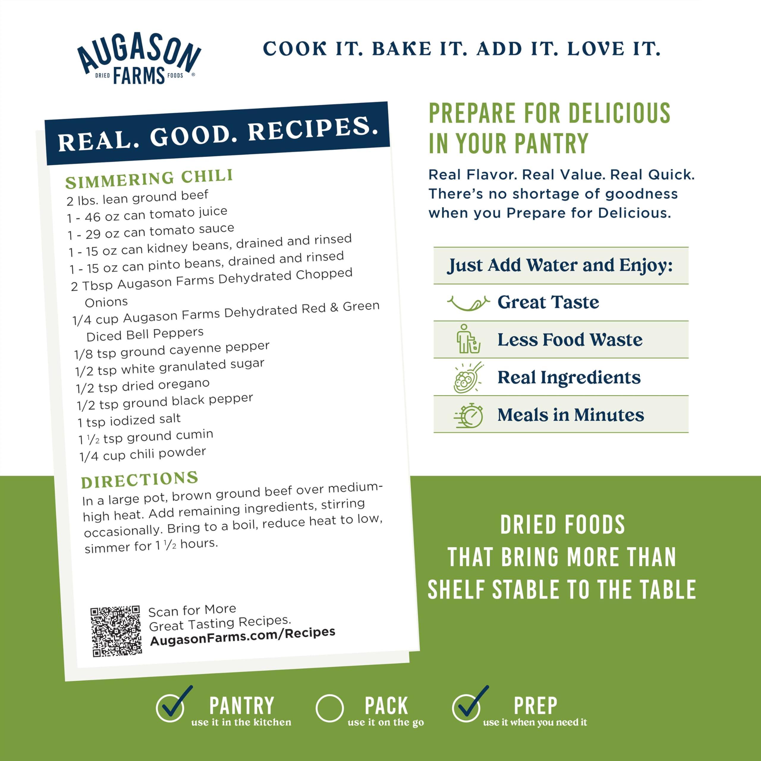 Augason Farms Augason Farms Dehydrated Chopped Onions Can, Emergency Food Supply, Everyday Meals, 130 Servings