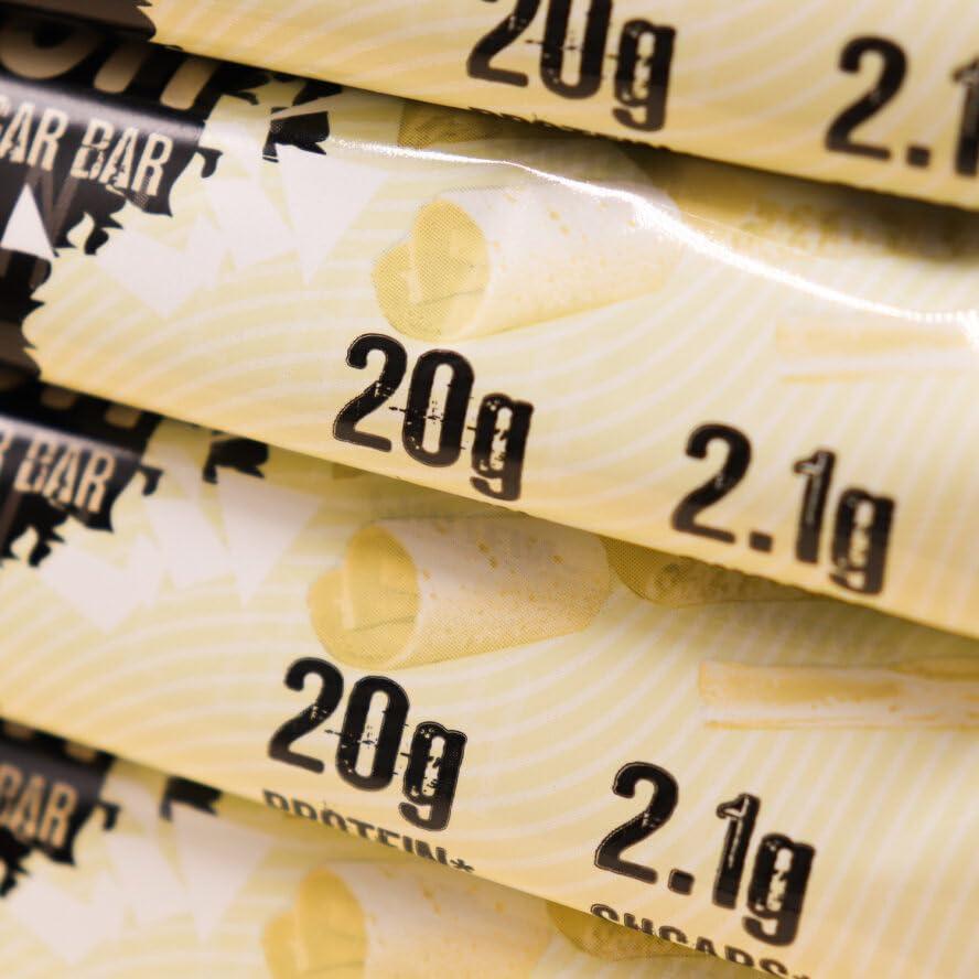 Warrior Supplements Warrior Crunch High Protein Low Carb White Chocolate Crisp Bar, 64 g, Pack of 12