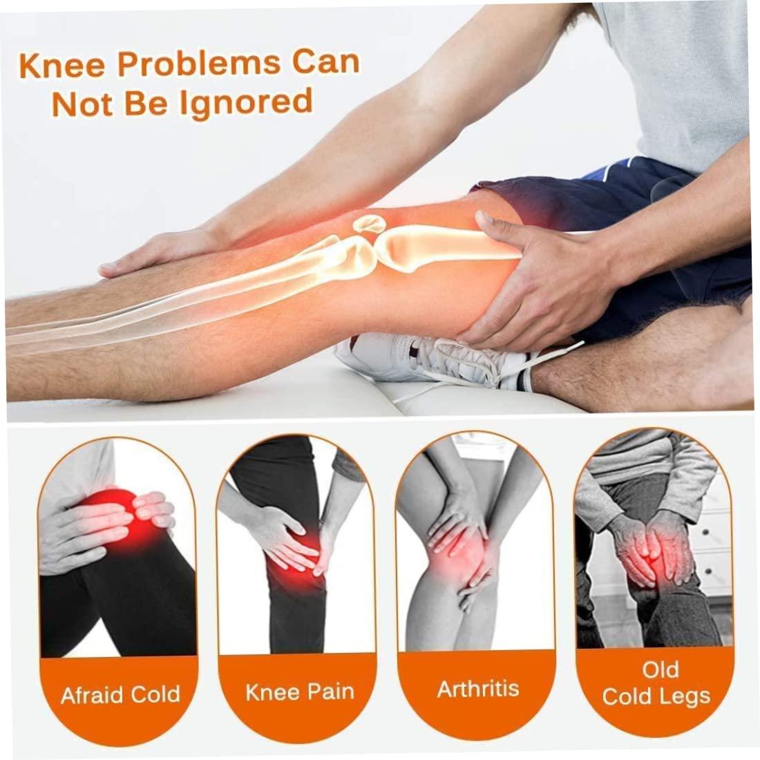 KUYYFDS Heated Knee Braces Pain Relief Heated Knee Pad Massager Support Warm Wrap Rechargeable Electric Adjustable Temperature for Winter