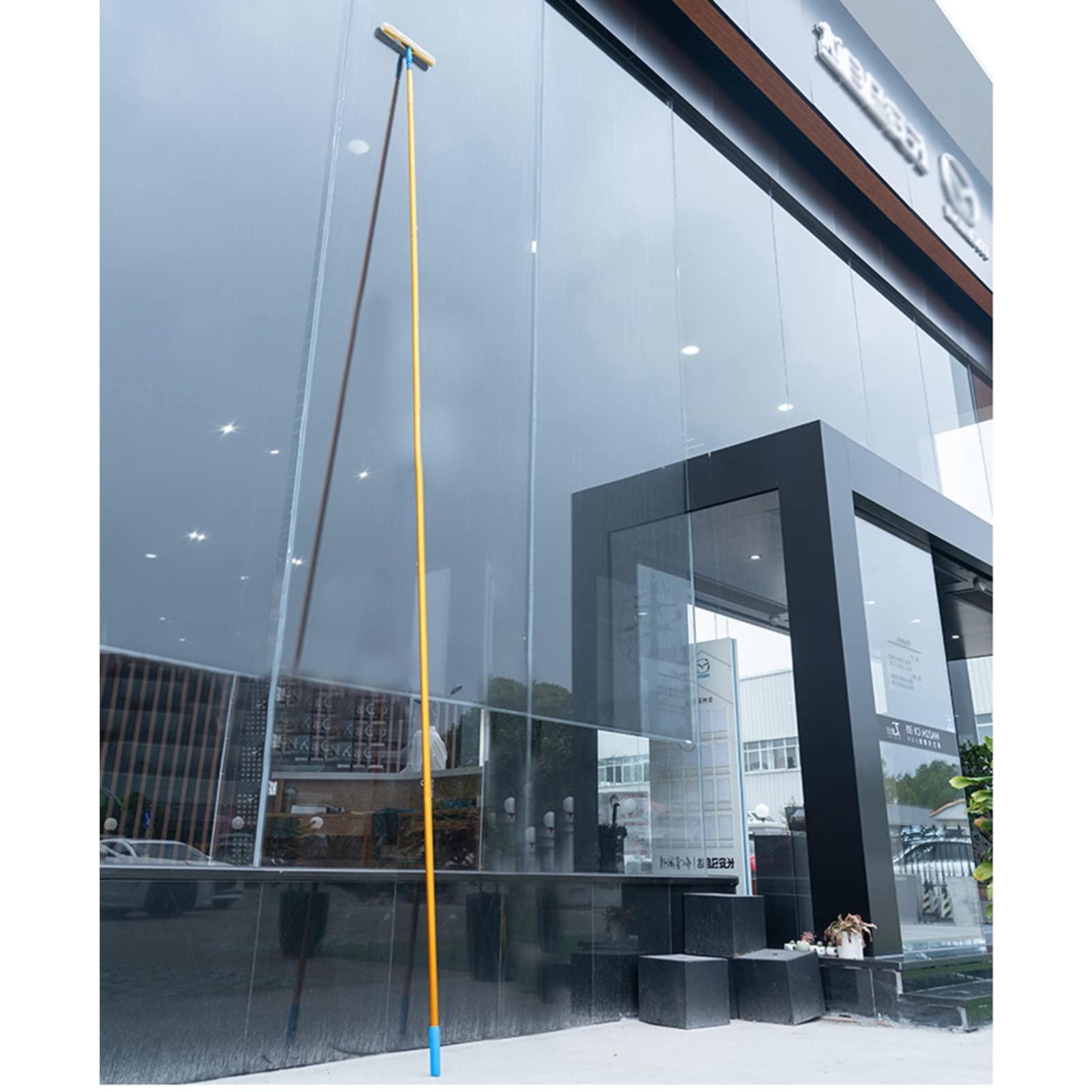 YXXSDP Window Washing Kit with Extension Pole, Window Cleaning Tool & Window Washer Squeegee, for Commercial Hotels Household (Size : Length 11.5m/453inch/37.7ft)