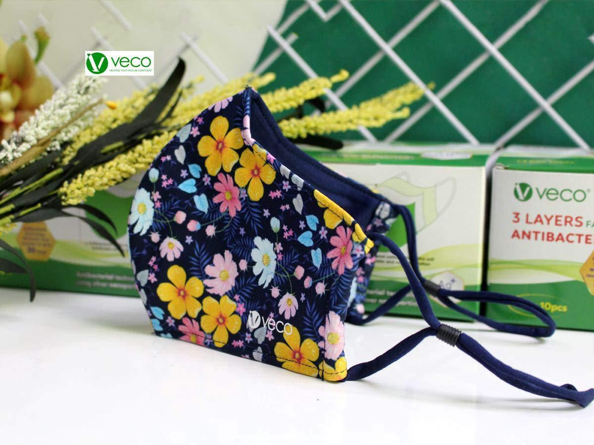 VECO VECO Fabric Face Mask - Pack of 5 (Adult, Combo 4)