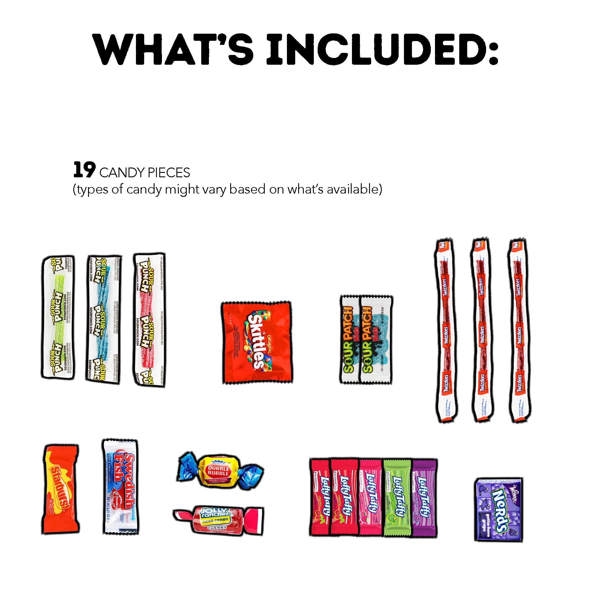 CRAVEBOX Birthday Care Package (65 Count) Snacks Cookies Chocolate Bar Chips Candy Party Variety Gift Box Pack Assortment Basket Bundle Mix Treat College Students Kids Teens