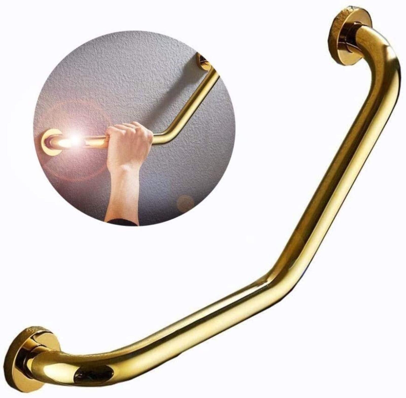 HongLianRiven Bath Handle Towel Rail Bath Grab Bar Wall Mount Handicap Safety Anti-Slip Bathroom Handrail Angled Shower Railing Armrest Bath Handle Elderly Disabled