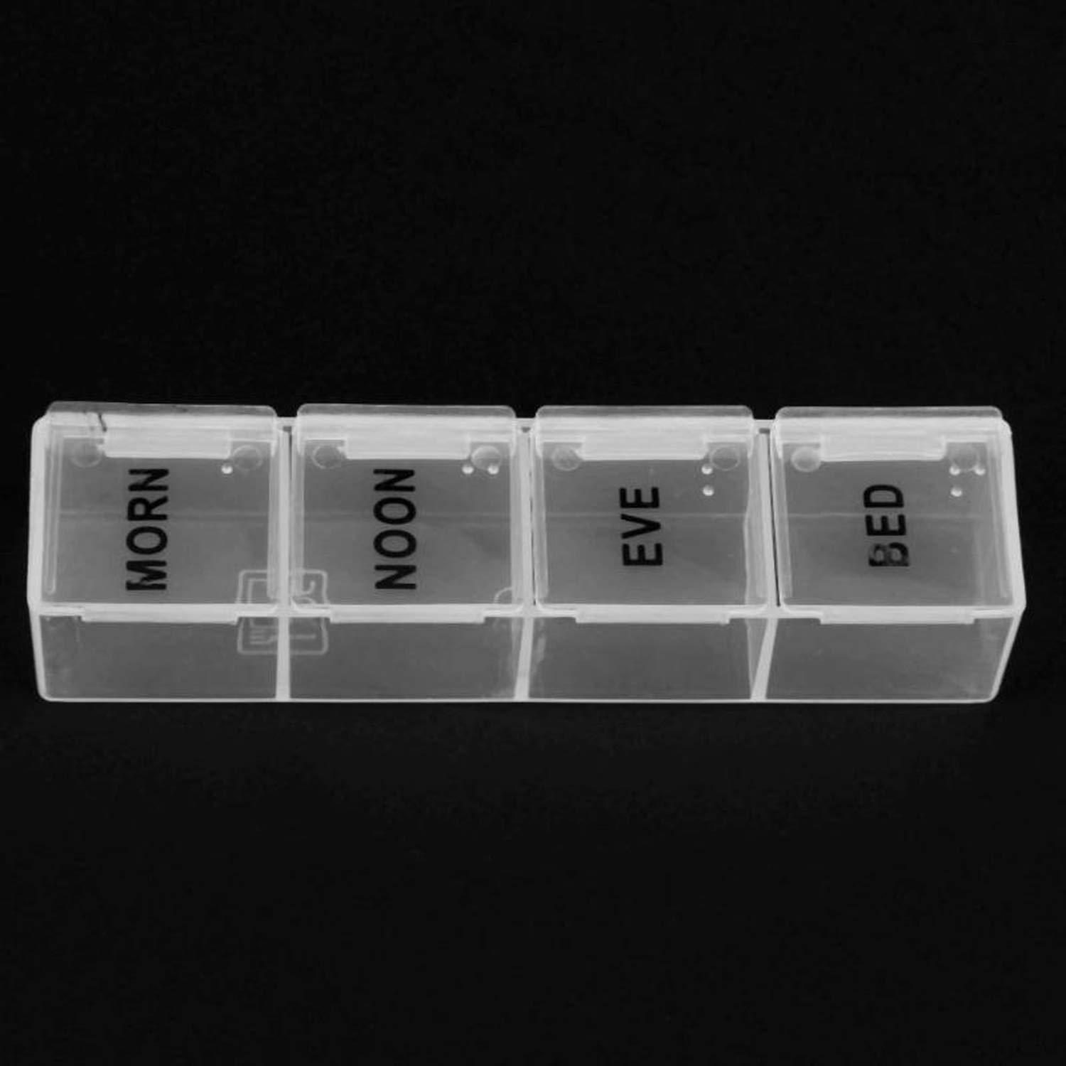 NA NA Pill Wallet with PU Bag Portable 28 Grids Pill Box Tablet 7 Day Weekly Medicine Box Drug Dispenser Tablet Holder Organiser