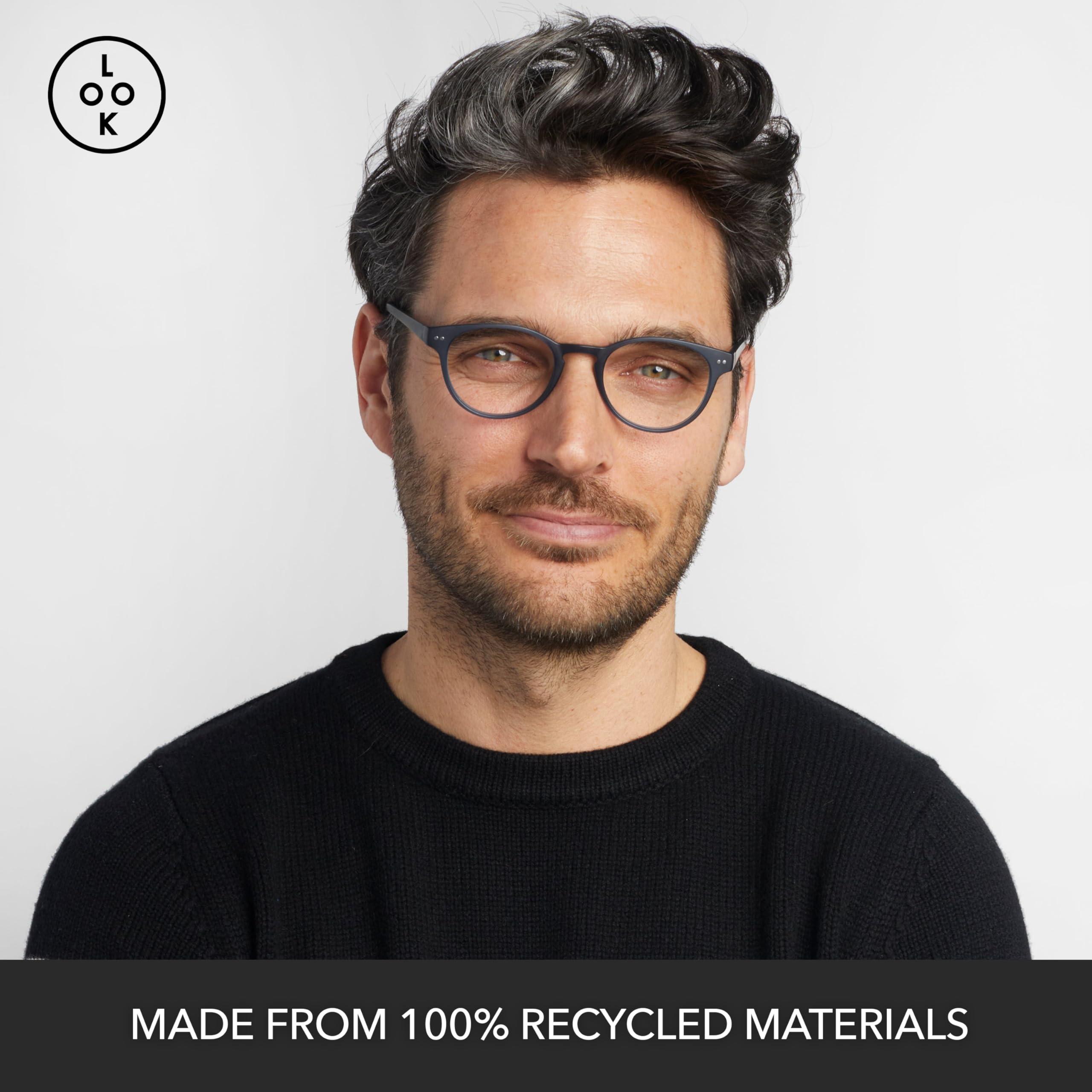 LOOK OPTIC LOOK OPTIC Abbey Reader - Stylish Unisex Ultra-lightweight Reading Glasses with Scratch-Resistant, Prescription-Quality (Full Magnification - Not Progressives) 3.00, Navy