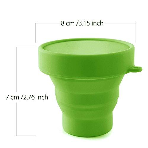 LUCKY CLOVER Menstrual Cup Sterilizer Cleaner, LUCKY CLOVER Collapsible Silicone Cup Foldable Sterilizing Cup for Menstrual Cups and Storing Your Diva Cup - Foldable for Travel(Green)