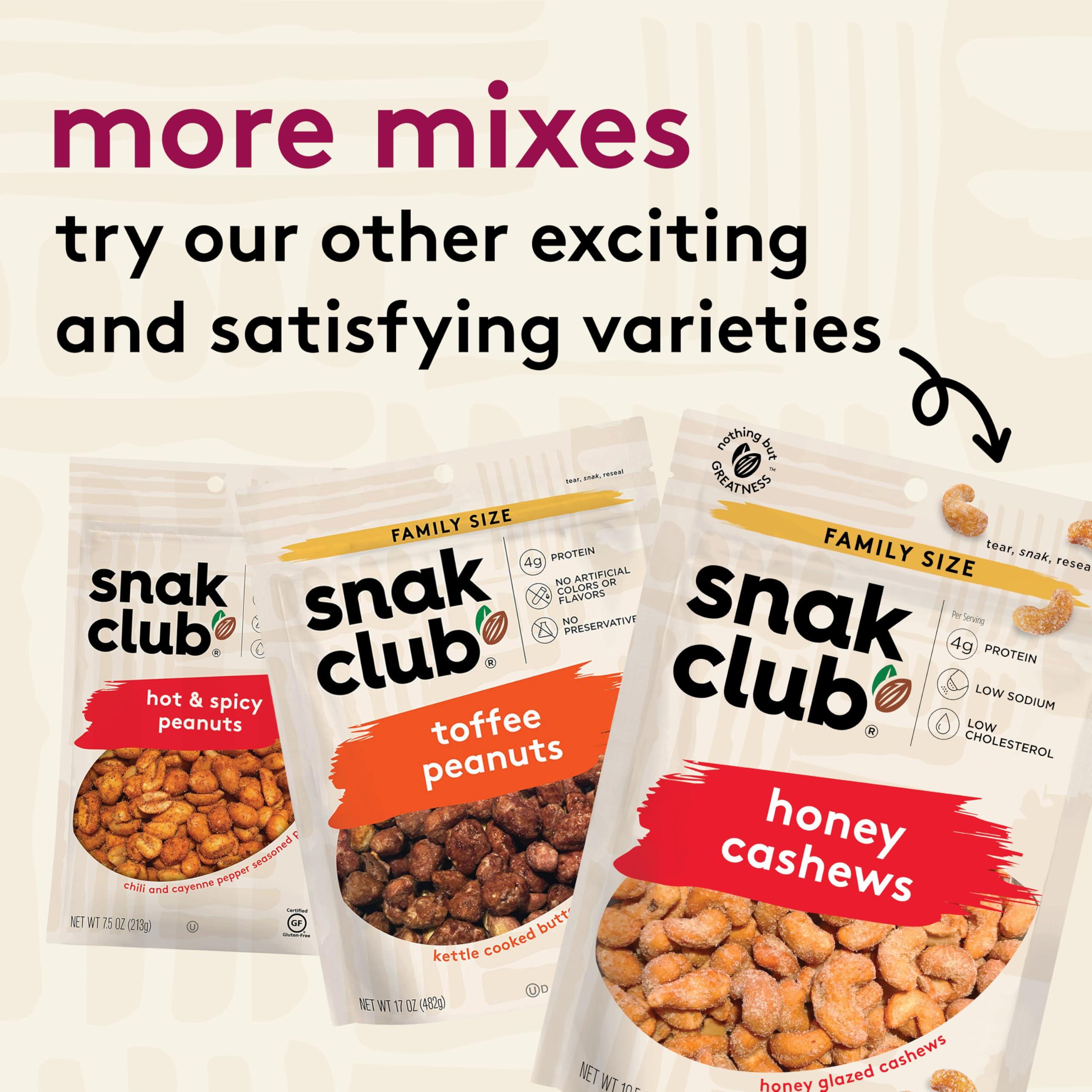 Snak Club Snak Club Coconutty Cashews, Kettle Cooked Fancy Cashews with Toasted Coconut, Gluten-Free and Kosher Snack, 2.5 oz Snack Bags, 6 Pack
