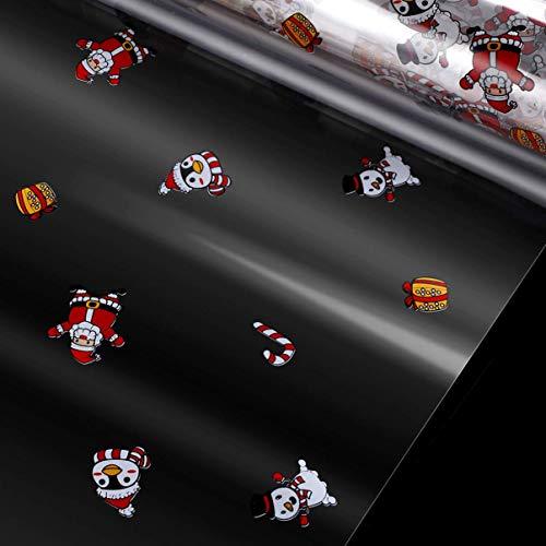 TOYANDONA TOYANDONA Christmas Cellophane Wrap Roll, 2.5 Mil Thickness Clear Cellophane Wrap Christmas Cellophane Wrapping Paper for Arts Crafts Baskets (30mx40cm)