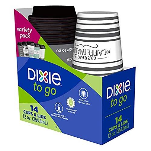 Dixie 14-Pk. Coffee Cups with Lids, 12-oz.