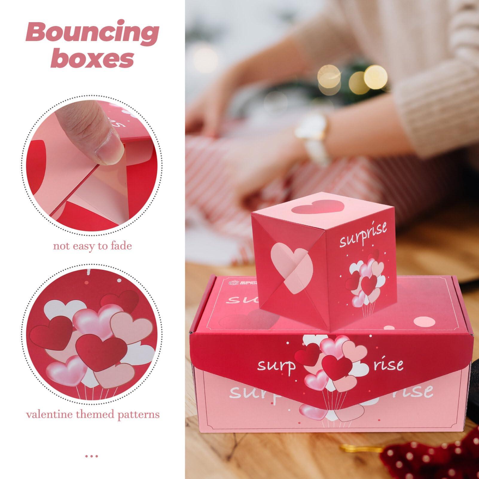 Gadpiparty Gadpiparty Red Box, 12 Pcs Valentines Day Boxes, Heart-Shaped Box, Surprise Explosion Presents Boxes, for Valentines Day Flower Boxes, for Birthday, Christmas, New Year, Weddings