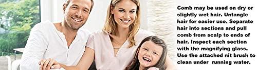 Cave Creek Trading Company, LLC Lice Comb Chemical Free Head Lice Treatment with Double Spiral Micro Grooved Comb Teeth