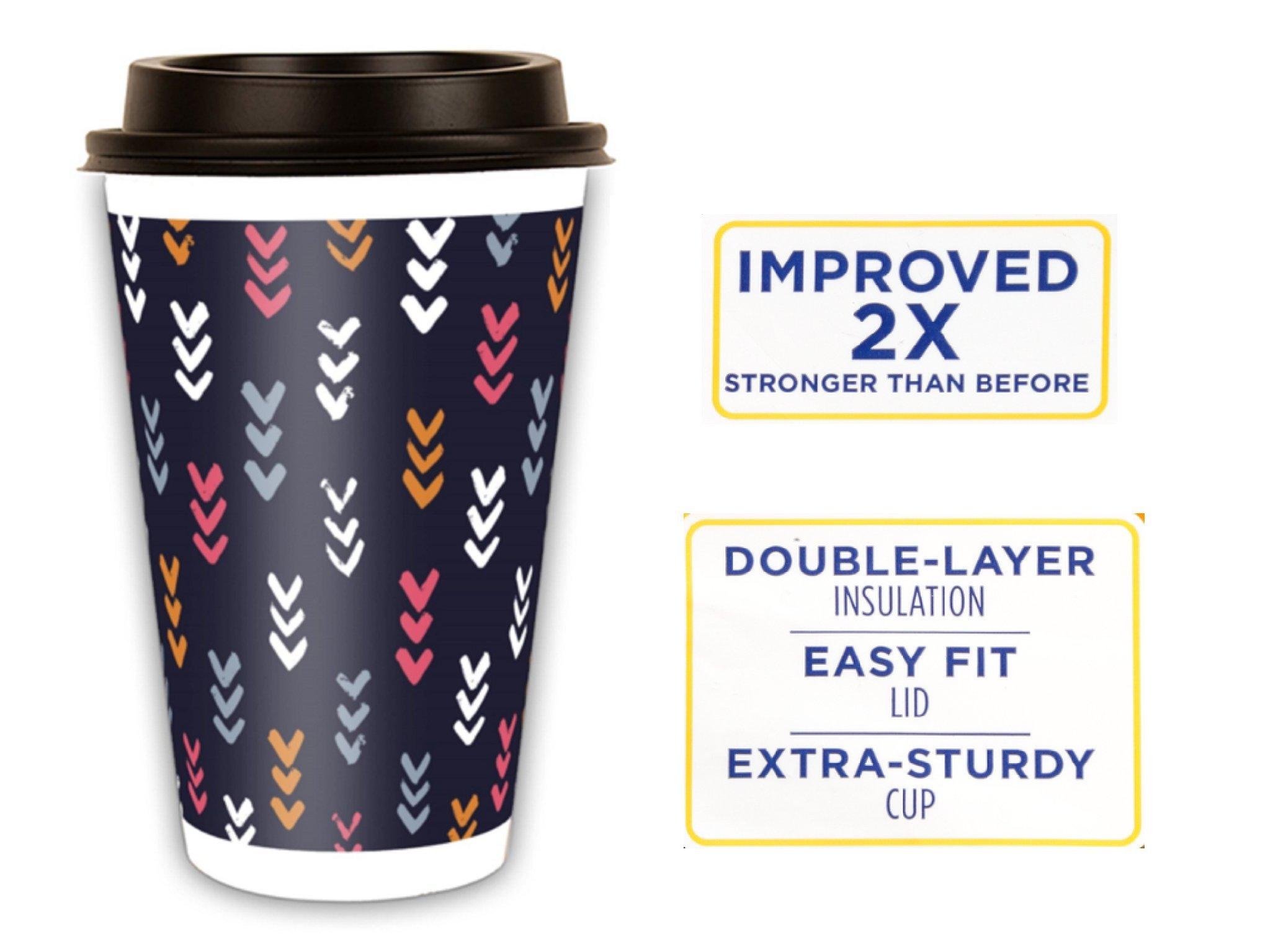 Chinet Chinet Comfort-Cup 108 Count Double-Wall Hot Cups & Lids, 16 Ounce
