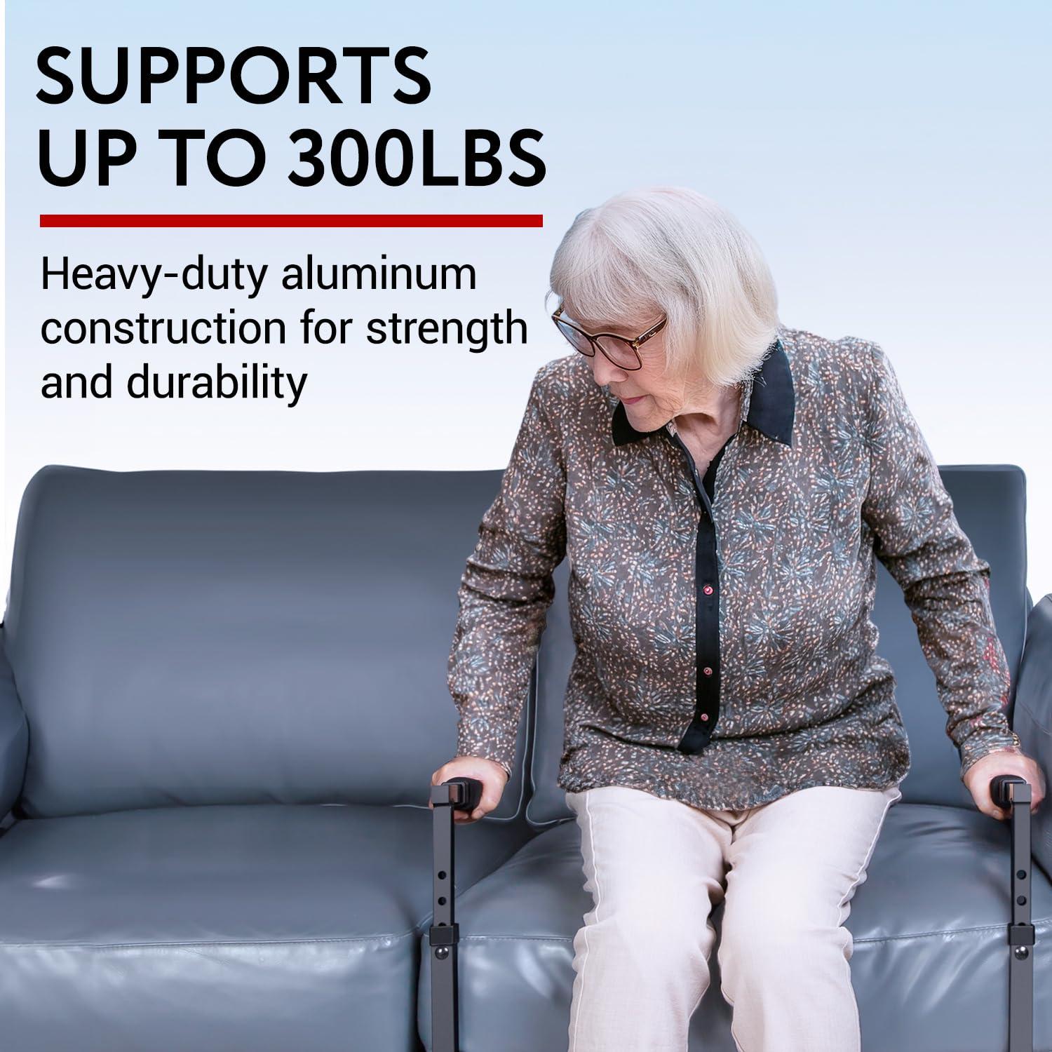 IMPRESA [2 Pack] Arm Chair Stand Assist Rail - Adjustable Heavy Duty Couch Assist for Elderly - Handicap Mobility Aids & Equipment - Arm Chair Assist for Elderly - Chair Lift Assist Devices for Seniors