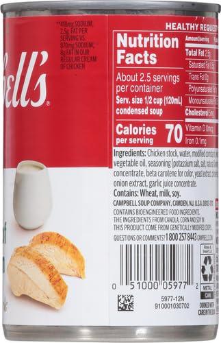 Campbell\'s Campbell\'s Condensed Healthy Request Cream of Chicken Soup, 10.5 Ounce Can (Pack of 4)