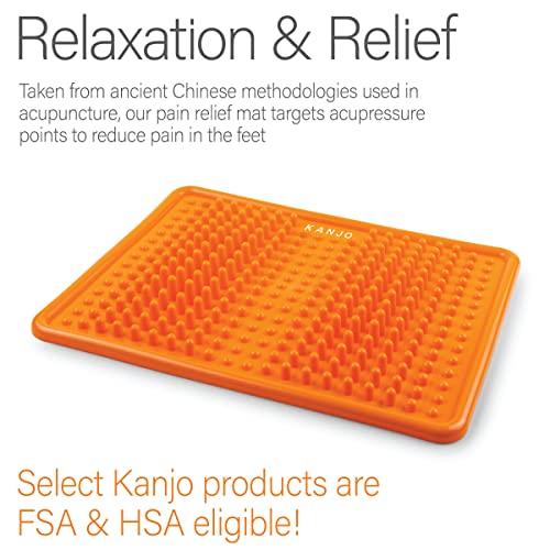 Kanjo Kanjo FSA HSA Eligible Acupressure Foot Pain Relief Mat | Pressure Point Foot Massager for Plantar Fasciitis, Heel Pain & Arch Pain Relief | for Use at Standing Desk