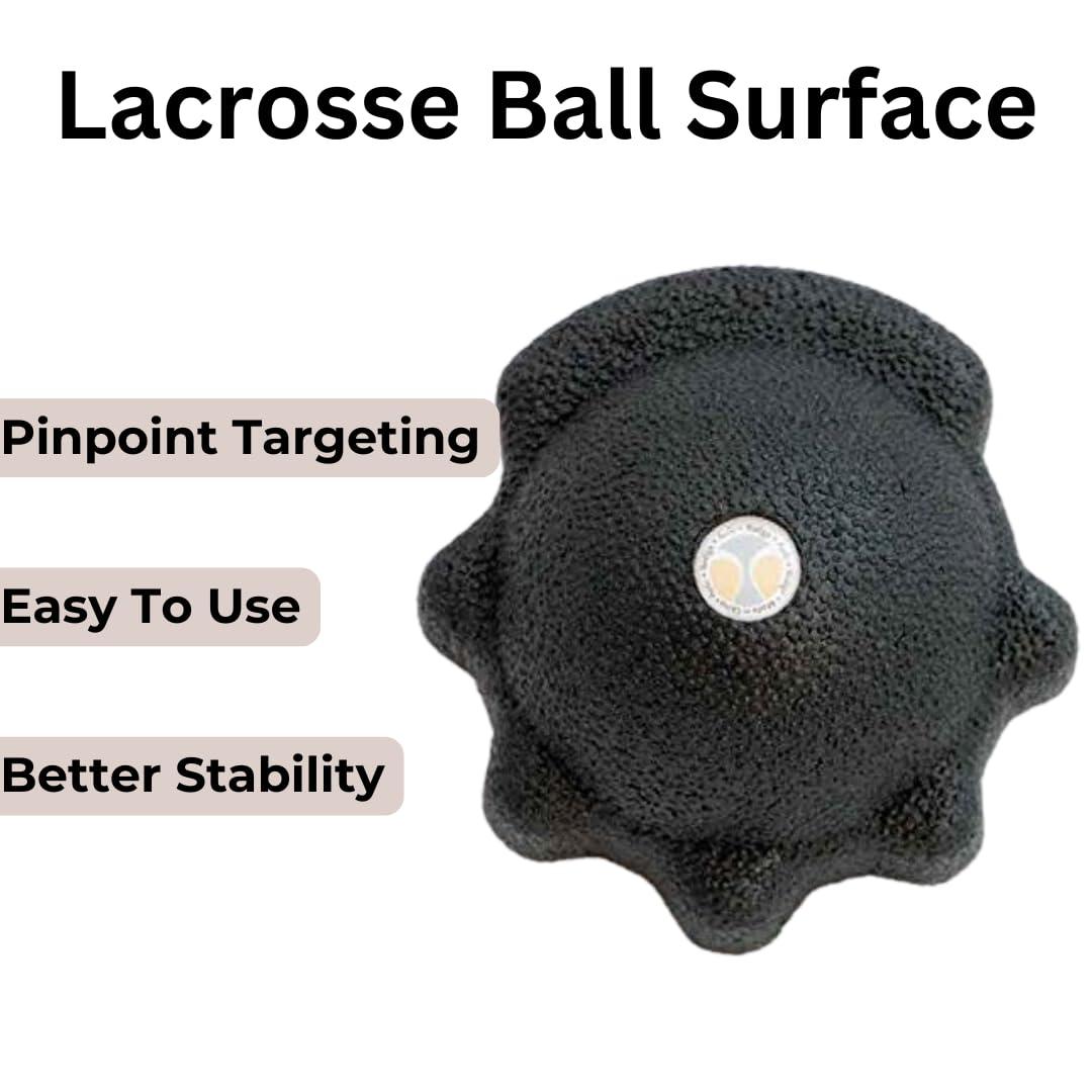 Rollga Rollga Muscle Releaser Massage Ball for Trigger Point Release, Muscle Knot Massage, Lacrosse Ball Alternative, 3 Surfaces for Advanced Grip and Muscle Release