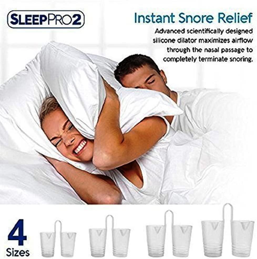 Snorepin SnorePin™ Advanced Anti Snore Nose Vents - The Natural and Effective Snoring Solution To Ease Nighttime Breathing - Pack of 4 Plus Free Protective Case