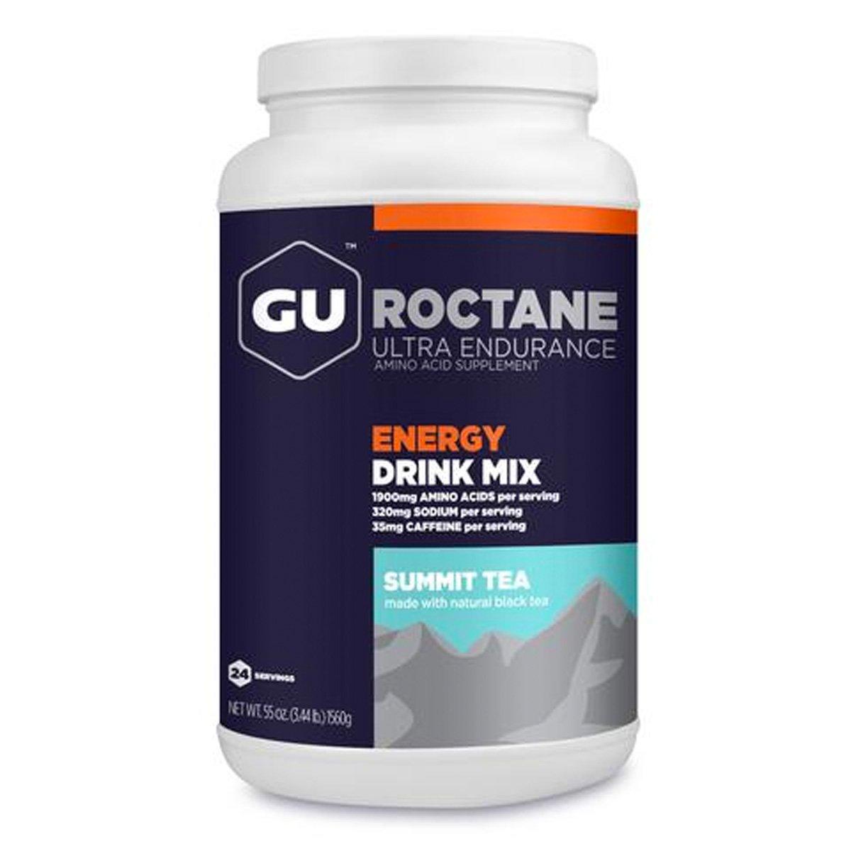 GU Energy GU Energy Roctane Ultra Endurance Energy Drink Mix, Vegan, Gluten-Free, Kosher, 35mg of Caffeine, and Dairy-Free n-the-Go Energy for Any Workout, 3.44-Pound Jar, Summit Tea