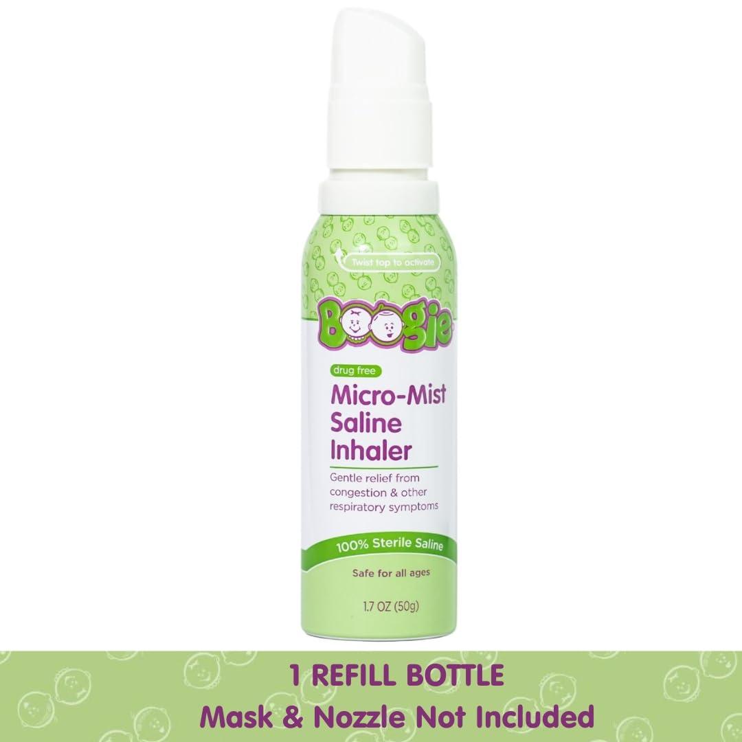 Boogie Boogie Micro-Mist Saline Inhaler Refill, 1.7oz Unscented - Pack of 1