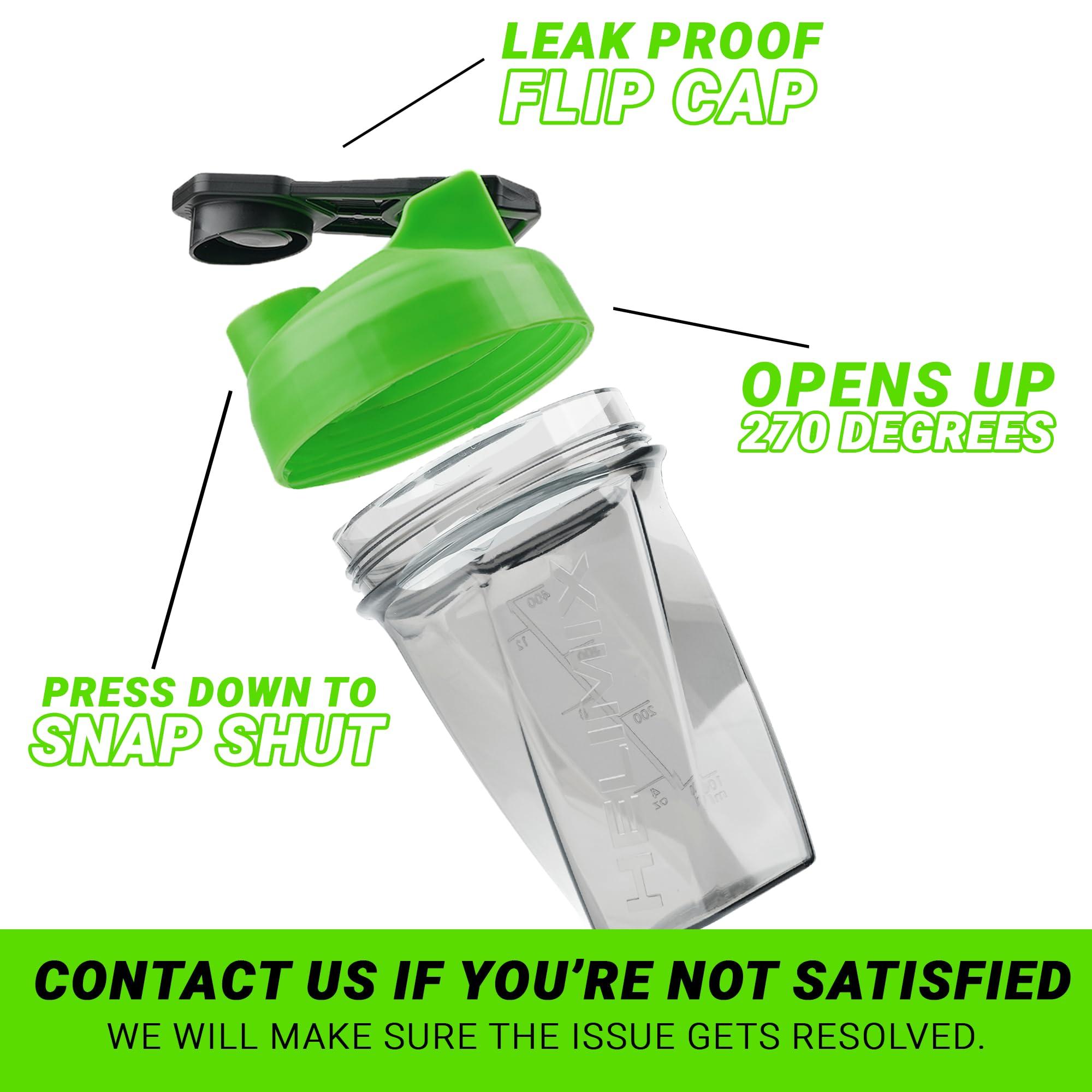 HELIMIX HELIMIX 1.5 Vortex Blender Shaker Bottle Holds Upto 20oz | No Blending Ball or Whisk | USA Made | Portable Pre Workout Whey Protein Drink Shaker Cup | Mixes Cocktails Smoothies Shakes | Top Rack Safe