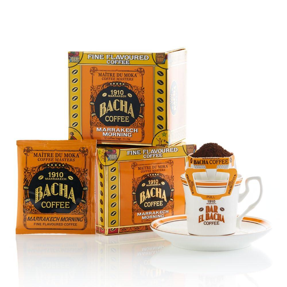 Bacha Coffee Bacha Coffee | Marrakech Morning Fine Flavoured, Medium Roast, 12 * 12g Individually Wrapped 100% Arabica Single Serve Filter Bags