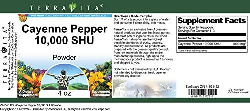 TerraVita Cayenne Pepper 10,000 SHU Powder (4 oz, ZIN: 521122) - 3 Pack