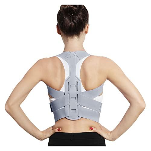 Adjustable Back Posture Corrector Clavicle Spine Back Shoulder Lumbar Posture Correction Corset for Posture Color Grey Size Small