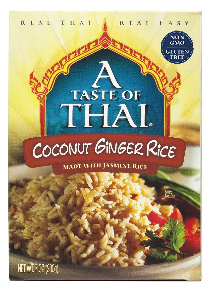 A Taste of Thai A Taste of Thai Coconut Ginger Jasmine Rice, 7-Ounce Boxes (Pack of 6)