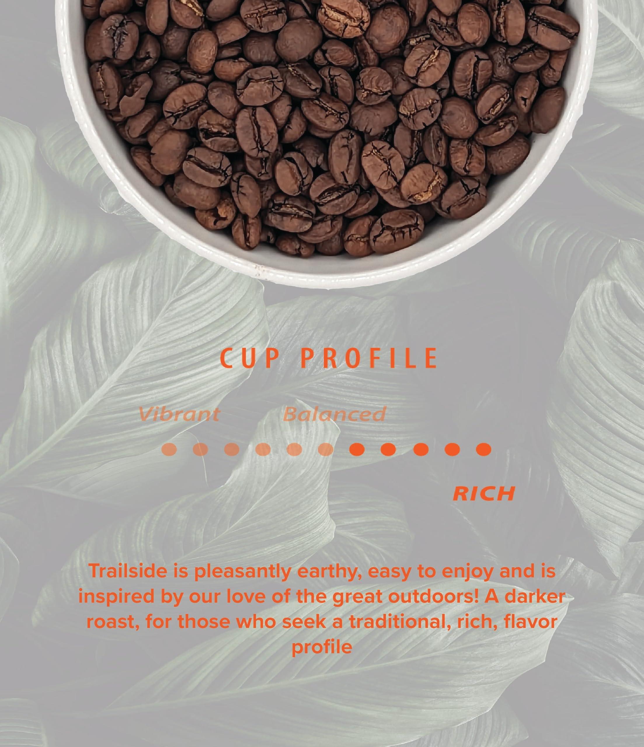 R ROTHROCK COFFEE Rothrock Coffee - Trailside - Dark Roast - Whole Bean Coffee - For Espresso, Drip Brew, French Press & More - Full-Bodied & Smooth - Rich Chocolate & Nutty Notes (2 lb Bag)