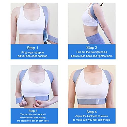 XMSM Invisible Posture Corrector Back Posture Strap Collarbone Support Belt Corset Stop Slouching and Bending Adjustable Back Trainer Unisex (Color : Gray, Size : X-Large)