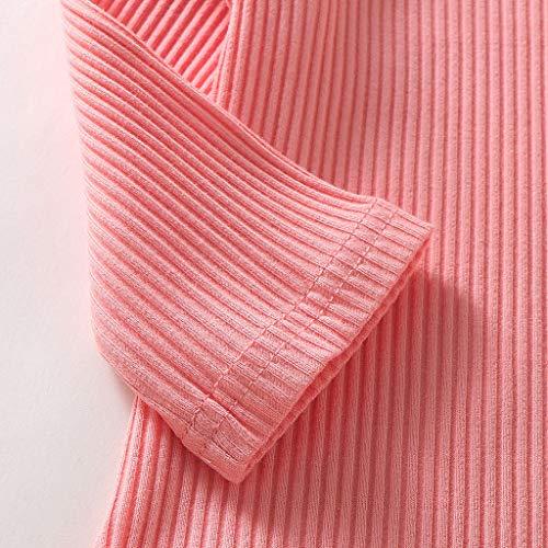 Tomppy Tomppy Newborn Baby Girls Clothes Outfits Long Sleeve Romper Bodysuits + Floral Pants+ Bow Headband Set Infant Costume Suits Pink