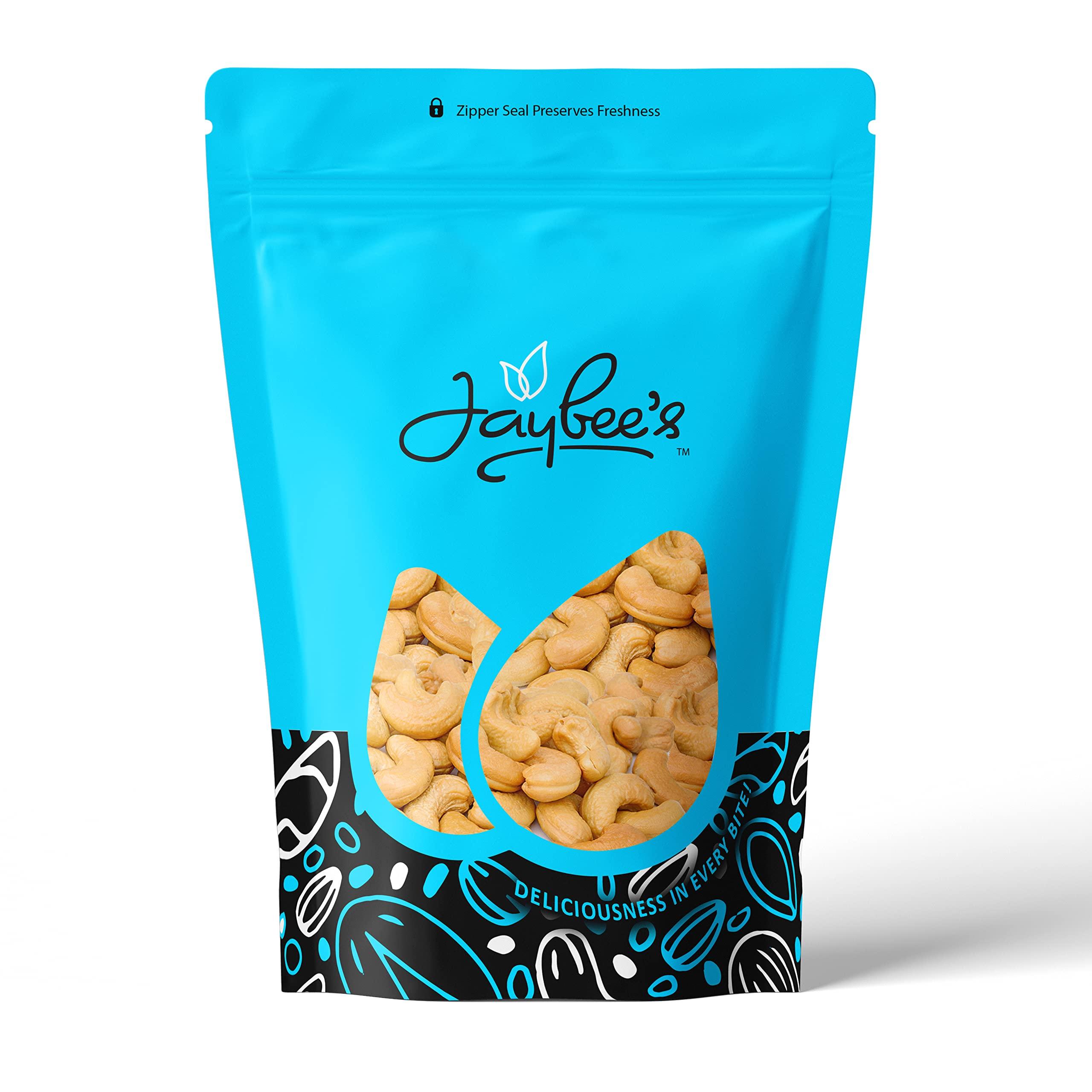 Jaybee\'s Raw Cashews 1 Pound | Whole Natural Unsalted Cashew Nuts | Naturally Gluten-free Cashew Nuts Bulk | Vegan & Keto Protein Snack | Use for Cashew Milk, Butter, Salads, Baking Recipes, Compare to Organic Cashews | Jaybee\'s