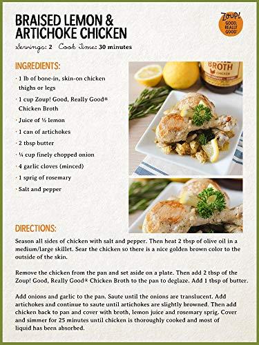 Zoup! Chicken Bone Broth by Zoup! Keto-Friendly, Gluten Free, Non-GMO - Great for Stock, Bouillon, Soup Base or in Gravy - 1-Pack (32 oz)