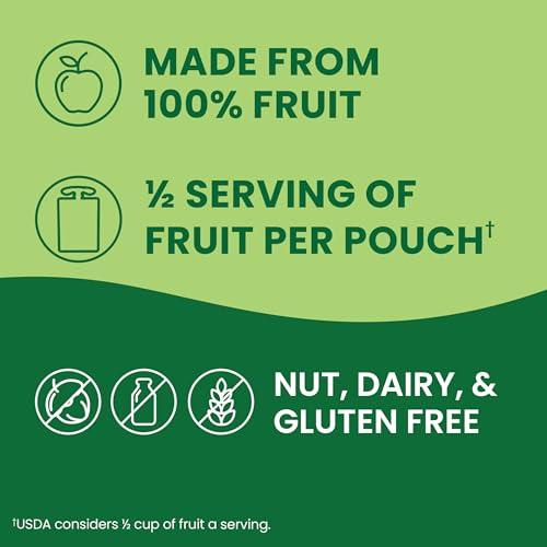 GoGo SqueeZ GoGo squeeZ Applesauce and Fruit Puree Variety Pack, Apple, Mango & Banana, 3.2 oz (Pack of 20), Unsweetened Fruit Snacks for Kids, Gluten Free, Nut Free and Dairy Free, BPA Free Pouches