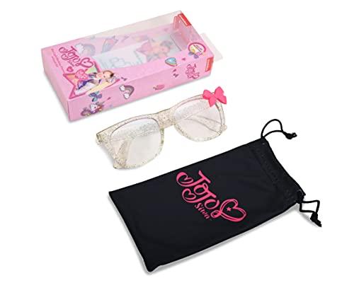 JoJo Siwa Jojo Siwa Blue Light Blocking Glasses with Pouch Juniors Computer Glasses for Women Eyewear Screen Protection (Sparkle Pink)
