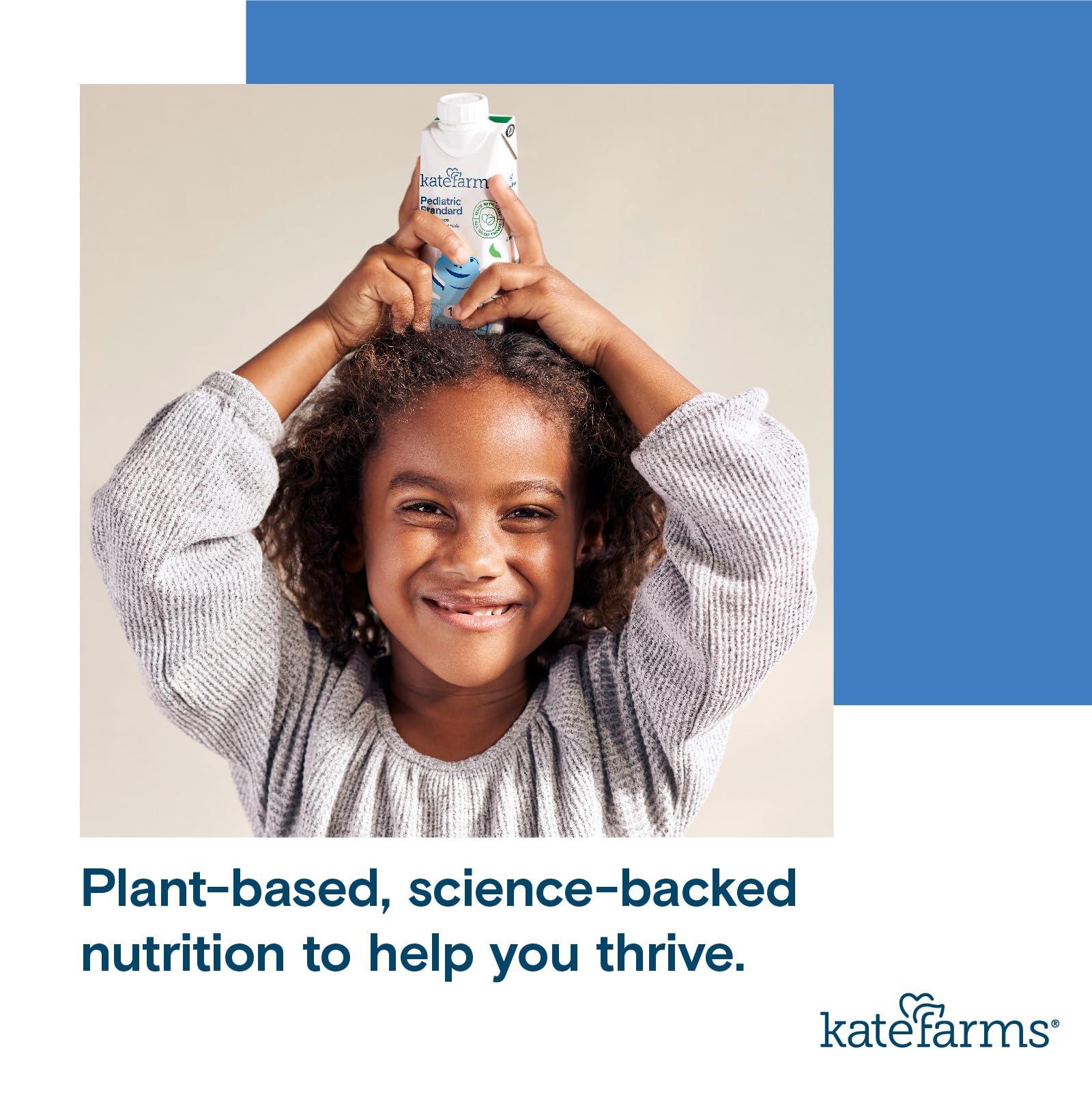 Kate Farms KATE FARMS Organic Pediatric 1.2 High Calorie Nutrition Shake, Chocolate, 12g Protein, 27 Vitamins and Minerals, Meal Replacement, 8.45 oz (12 pack)