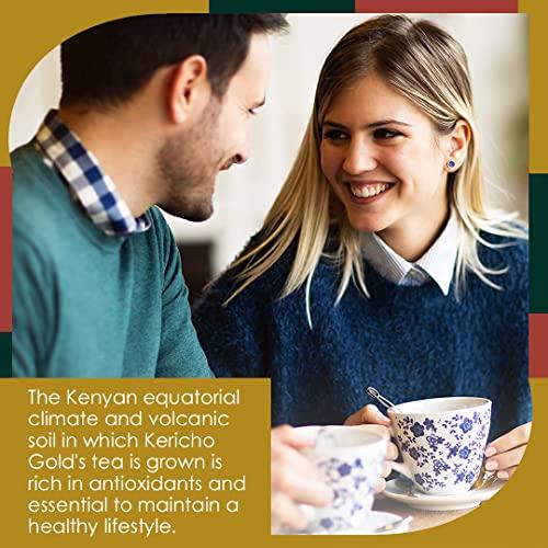 Kericho Gold Kericho Gold Black Tea - Rich in Antioxidants - Orange Pekoe Tea - Kenya Origin - Unique Flavor --100 Envelopes Tea Bags (Pack of 1)